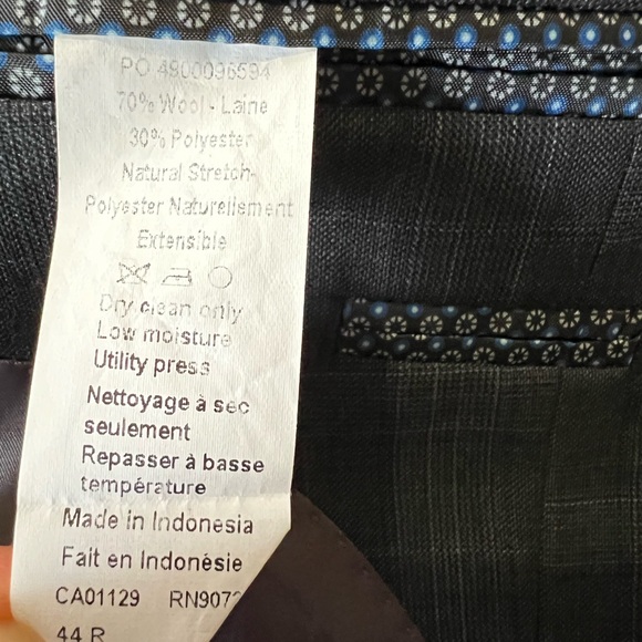 Lauren Ralph Lauren Men's Gray Wool Blend Size 44R Suit Coat 38 x 30 Suit Pants - Picture 4 of 11